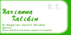 marianna kalikin business card